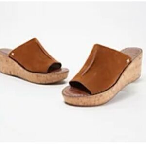 New Sam Edelman suede wedge size 9.  Color-luggage
